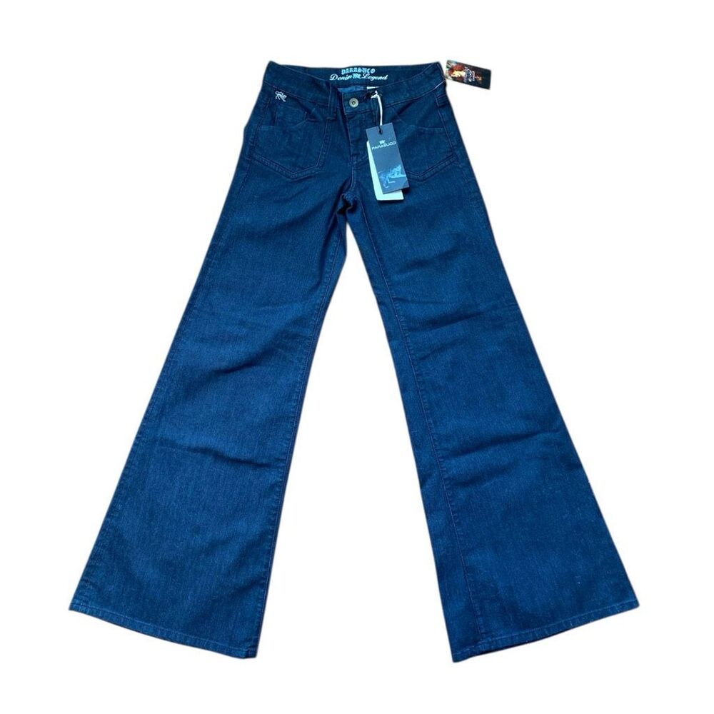 y2k vintage wide-leg low-rise jeans
